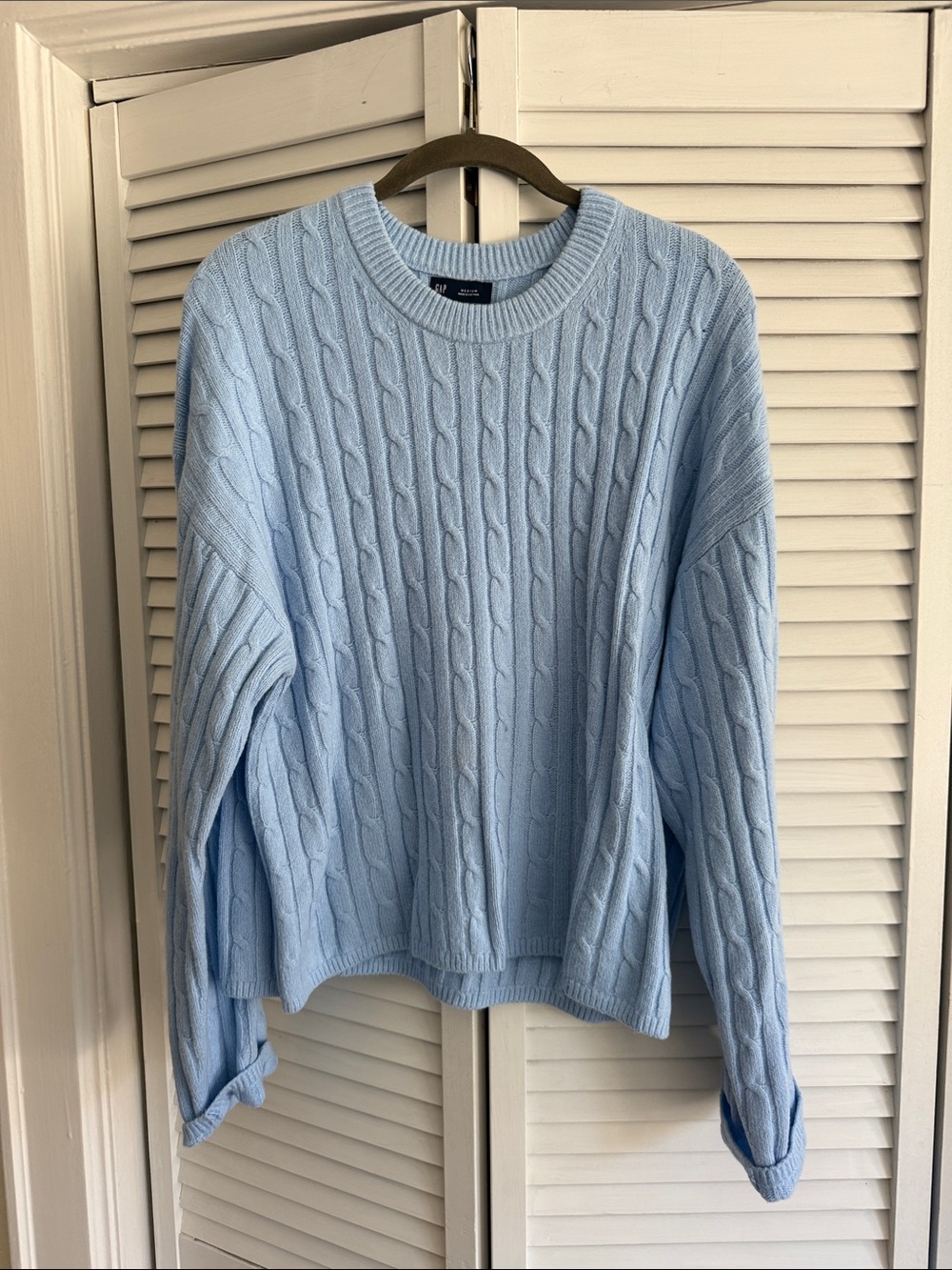 GAP Light Blue Cable Knit Sweater